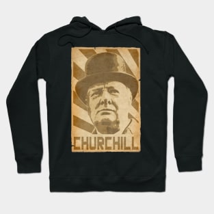 Winston Churchill Retro Propaganda Hoodie